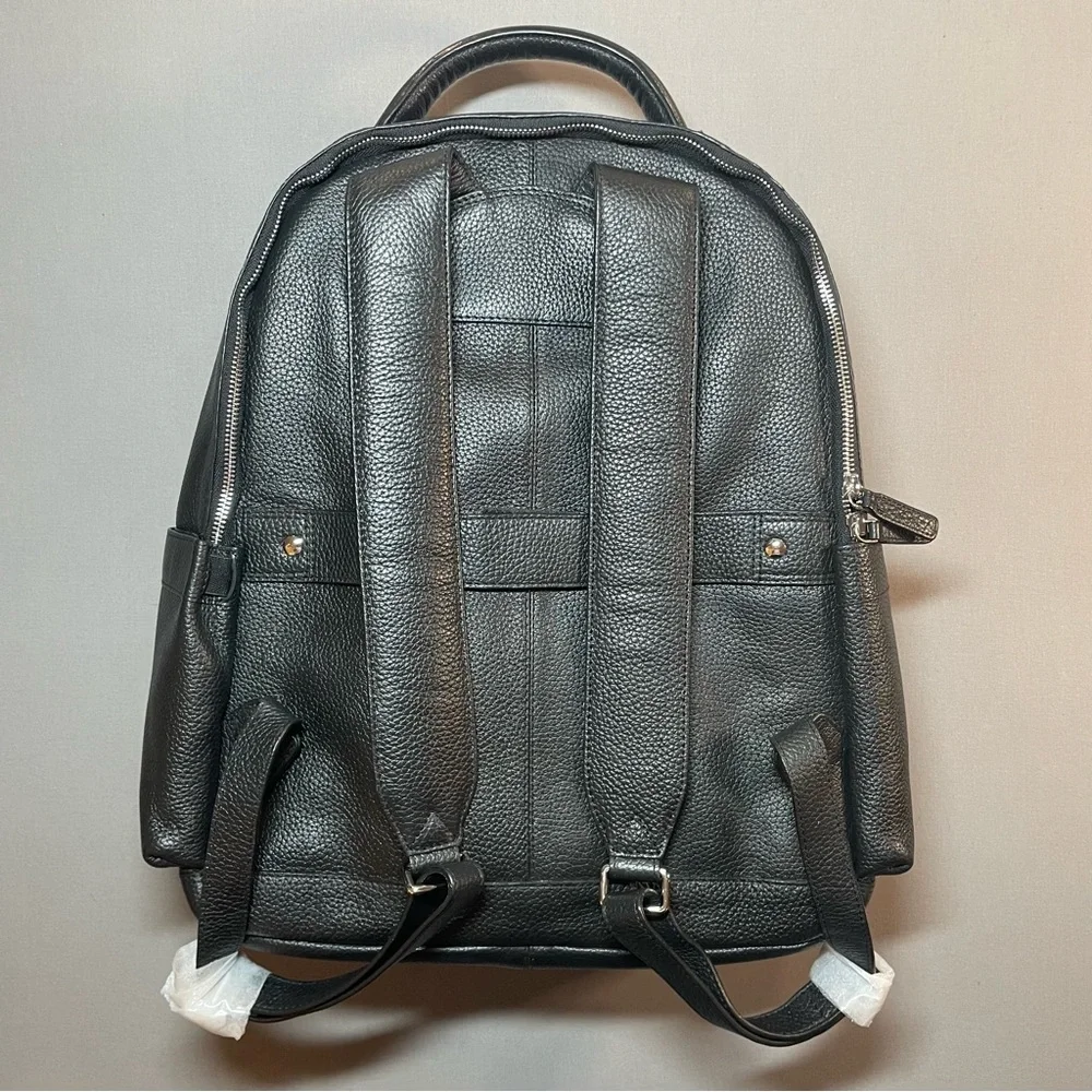 NEW Delta Million Miler Pebbled Black Leather Backpack, Travel, Business
